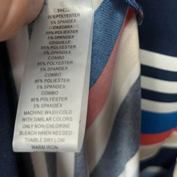 Vince Camuto Dress Womens 8 Blue
Orange Shift Striped Knit 3/4
Sleeve Stretch - Picture 4 of 4